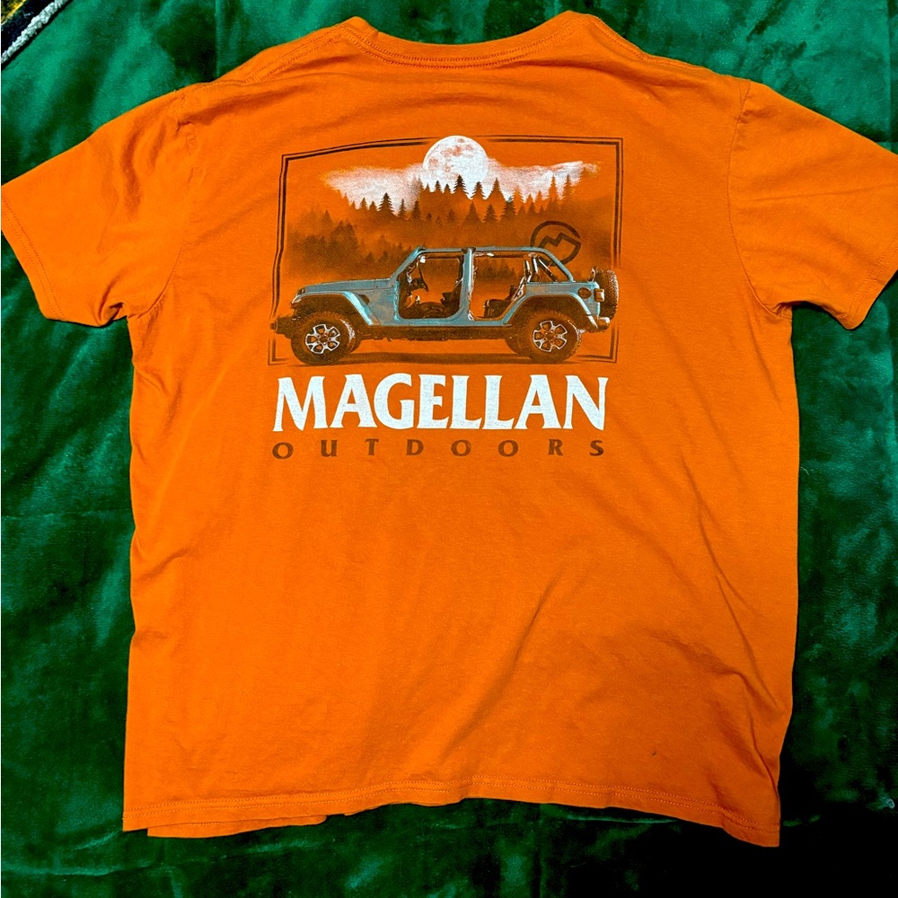 Magellan Outdoors Orange Jeep Men's Shirt